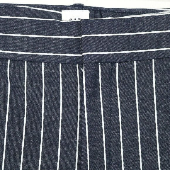 Gap Signature Skinny Ankle Pants Blue White Striped Stretch‎ 12 x 27 - Picture 8 of 12